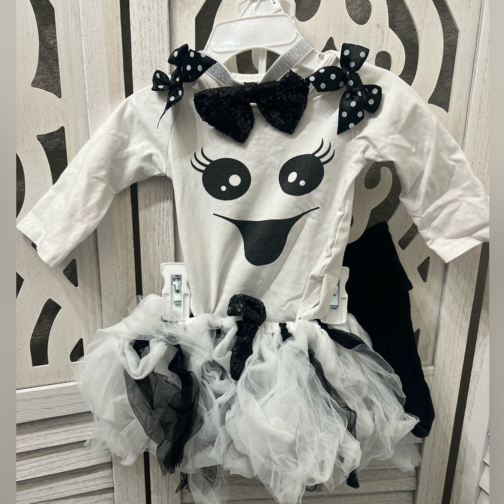 Ghost Face Costume Baby Infant With Tutu
